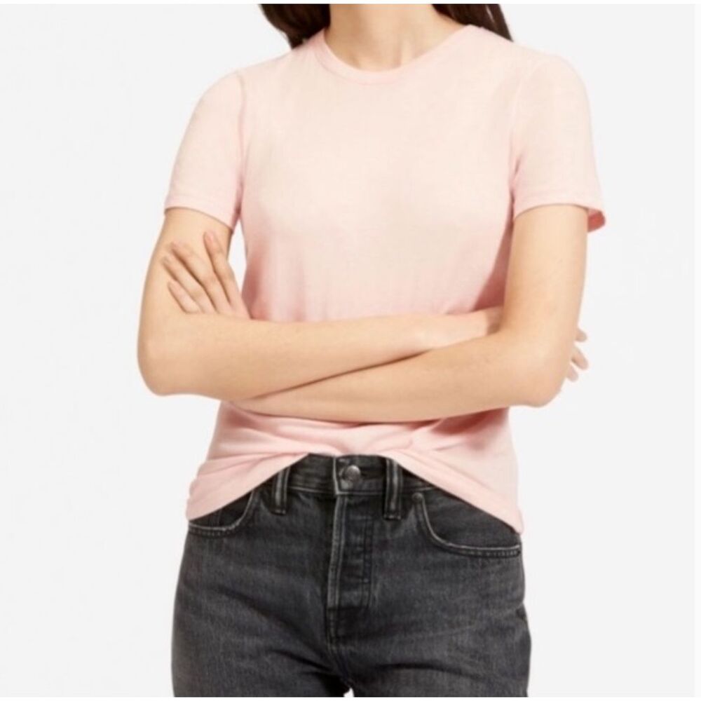 Everlane Women's Slim Cotton Crew Tee XS Pink Supima Cotton Short Sleeve NWT B53